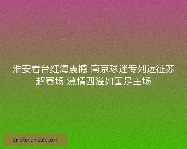 淮安看台红海震撼 南京球迷专列远征苏超赛场 激情四溢如国足主场